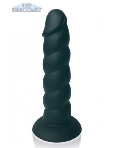 Godemichet à ventouse 100% Silicone Rowan XL noir