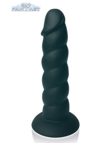 Godemichet à ventouse 100% Silicone Rowan XL noir