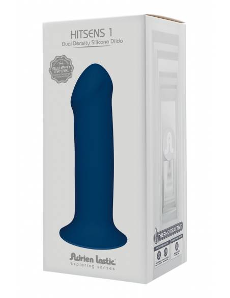 Boite du Godemichet double densité Hitsens 1 bleu 17.5cm