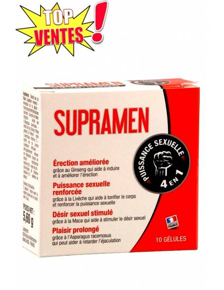 Le N°1 - Aphrodisiaque homme 4 en 1 SUPRAMEN 10 gélules