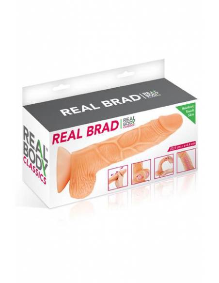 Boite du Gode ultra-réaliste Real Brad 21cm
