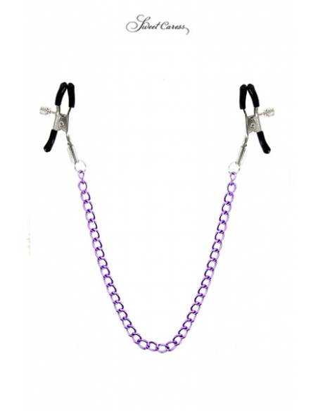 Chaîne et pinces à Seins BDSM Sweet Caress