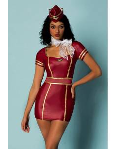 Déguisement sexy uniforme Hôtesse de l'air face