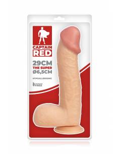 Godemichet XXL The Super 29 x 6,5 cm Captain Red 2
