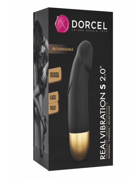 Vibromasseur rechargeable Real Vibration Gold S 2.0 emballé