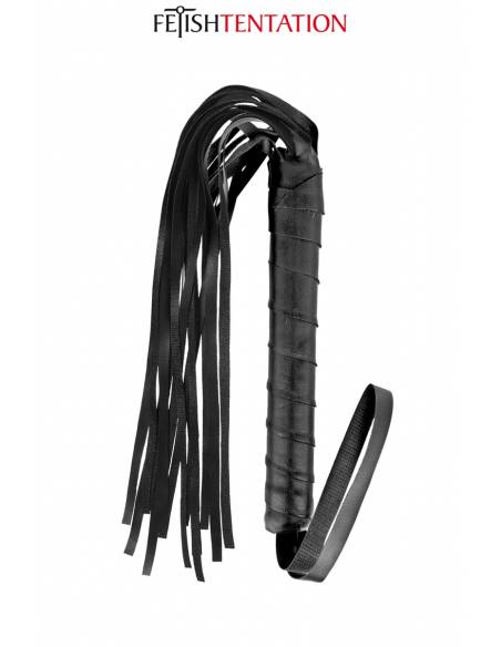 Martinet en simili cuir noir avec 13 lanières ultra douces