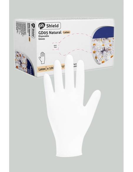 Boite de 100 gants chirurgicaux jetables en latex blancs