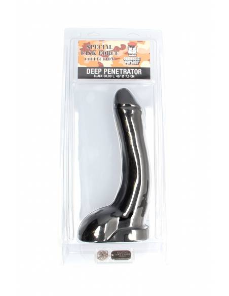 Gode XXL Black Deep Penetrator 37x7.5cm emballé