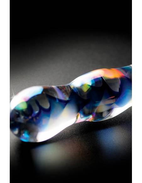 Gros plan du godemichet en verre de borosilicate Icicles n° 08