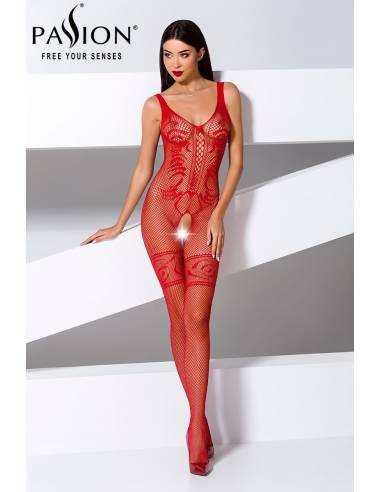 Combinaison Sexy BS069 Résille Rouge