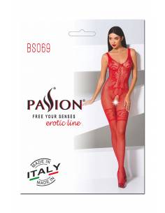 Combinaison Sexy BS069 Résille Rouge 2