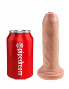 Godemichet réaliste avec prépuce King Cock 17.5x4.5cm 2