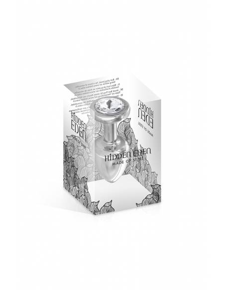 Plug/Bijoux anal acier XS 104gr Hidden Eden boite
