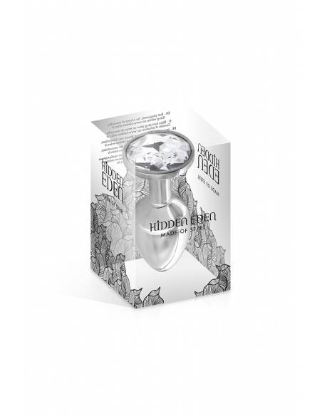 Plug/Bijoux anal acier S 145gr Hidden Eden boite