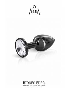 Plug/Bijou anal acier noir S 145gr Hidden Eden