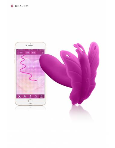 Stimulateur clitoris et vagin papillon connecté Lydia