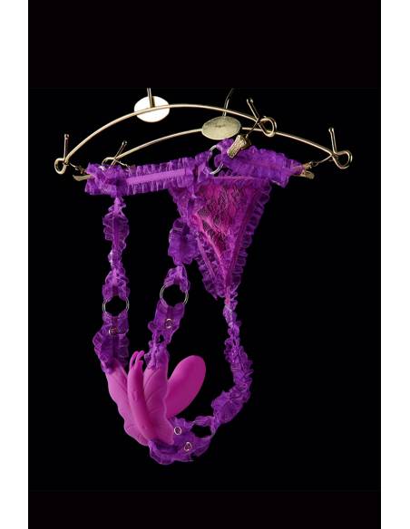 Stimulateur clitoris et vagin papillon connecté Lydia et son string