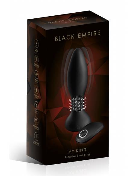 Boite du Plug anal à billes rotatives télécommandé Black Empire My King