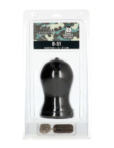 Coffret Plug anal en PVC taille XXL au look de missile à tête chercheuse.