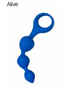 Plug chaine anal Triball silicone bleu