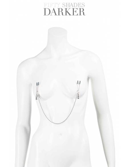 Pinces à tétons avec chaîne Fifty Shades Darker sur seins