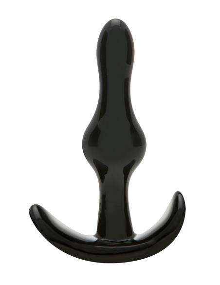 plug anal en PVC noir modèle 1 boule