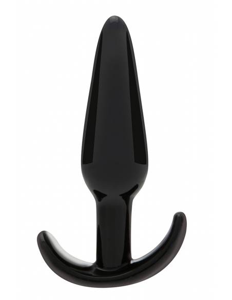 plug anal en PVC noir modèle lisse