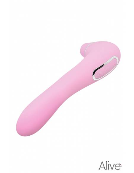 Double stimulateur clitoridien Midnight Quiver de dos