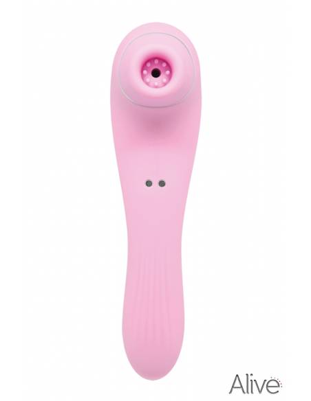 Double stimulateur clitoridien Midnight Quiver de face