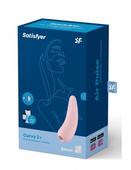 boite du Stimulateur clitoridien connecté Satisfyer Curvy 2+