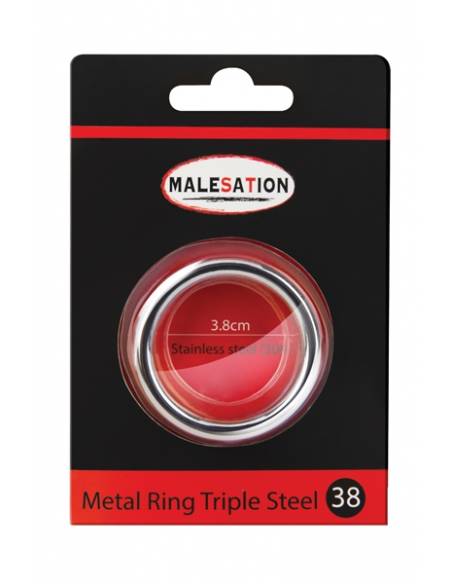 Cockring métal Triple ring Malesation emballé