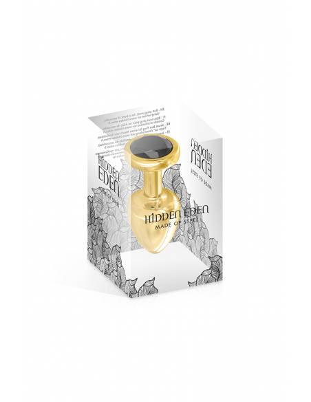 Boite du Plug bijou aluminium Or et Noir taille XS