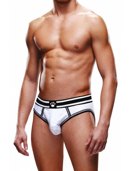 Slip ouvert blanc et noir Prowler
