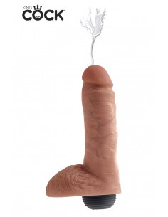 Ejaculation puissante du Godemichet réaliste éjaculateur King Cock 20cm