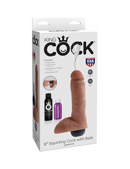 Boite du Godemichet réaliste éjaculateur King Cock 20cm