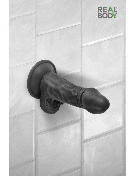 ventouse du Godemichet Real Body Mike Noir, ultra réaliste avec toucher réalistic touch skin
