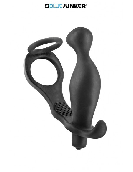 Plug anal stimulateur de prostate vibrant avec cockring intégré