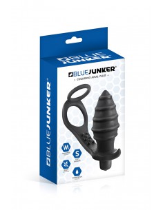 Plug anal vibrant avec cockring intégré Blue Junker 2
