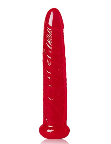 Godemichet en jelly rouge 15.5cm