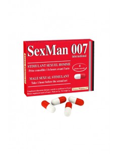 Aphrodisiaque SexMan 007 boite de 4 gélules